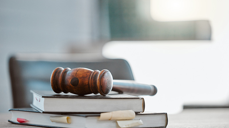 Election Judges mallet on book