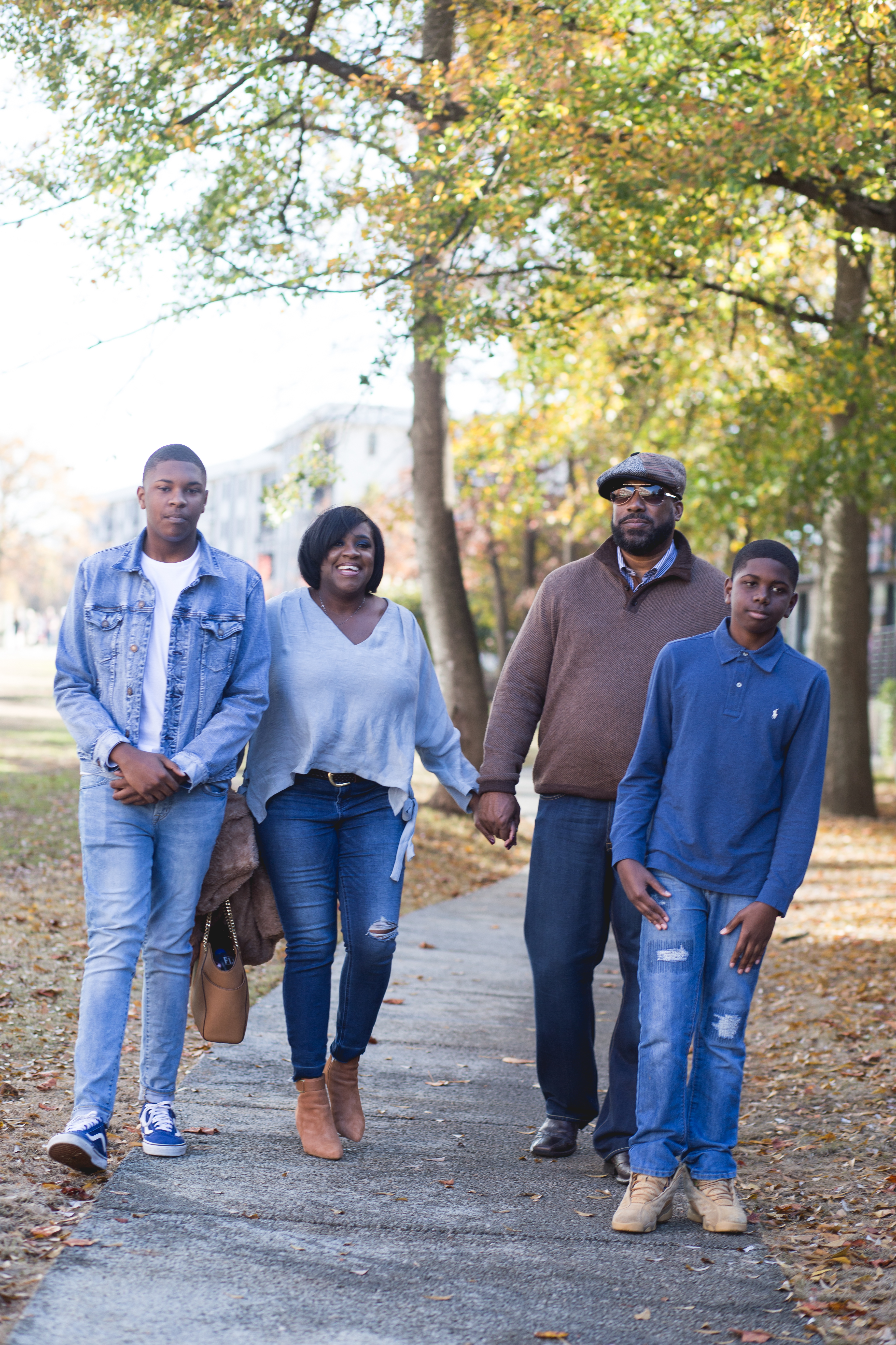 Johnson with her husband and sons. The family lives in the metro Atlanta area